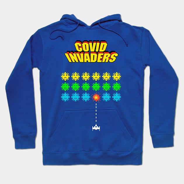 Covid Invaders Hoodie by Olipix